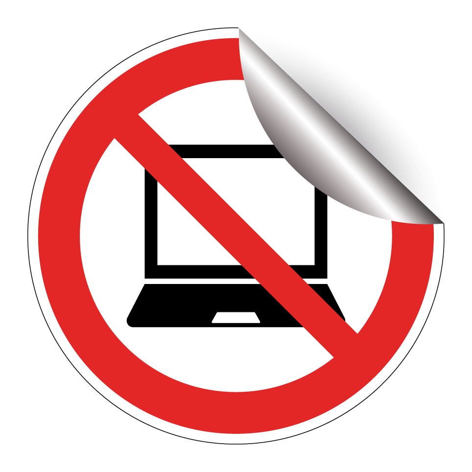 No laptops