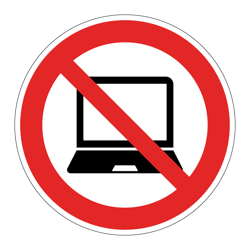 No laptops