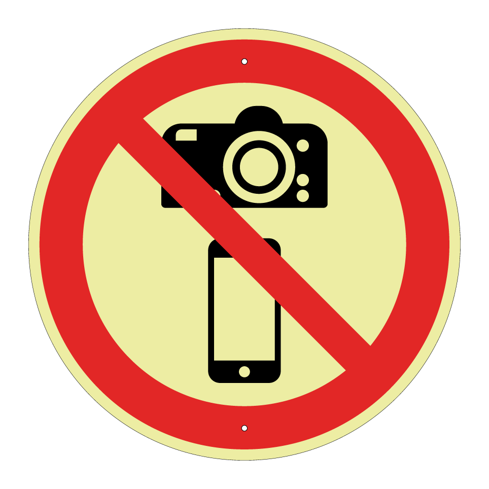 No photography with cameras or mobile phones