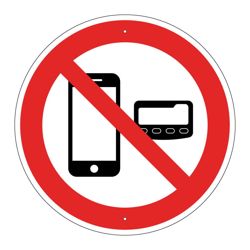 No mobile phones or pagers