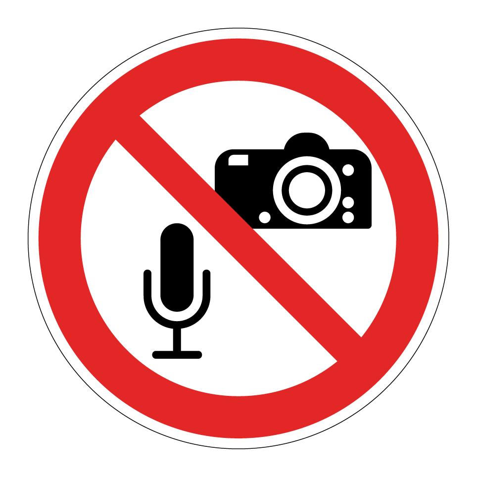 No audio recording or photography