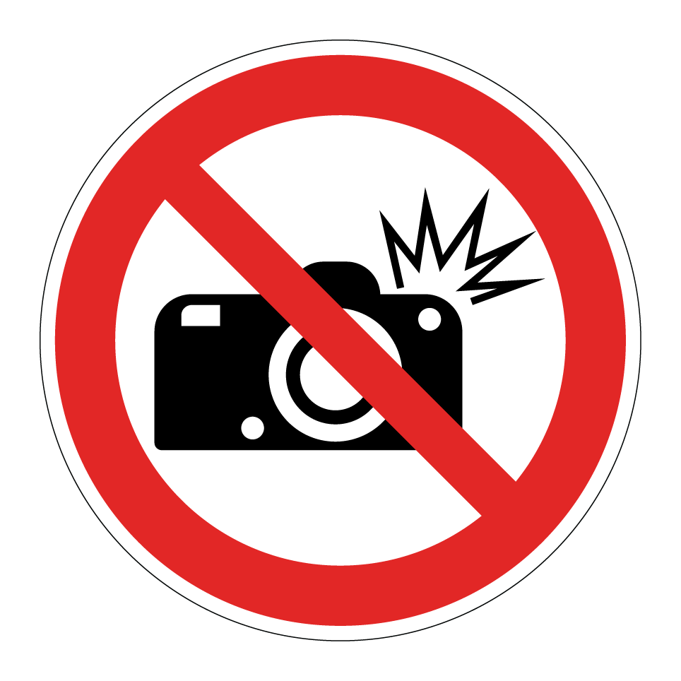 No camera flash