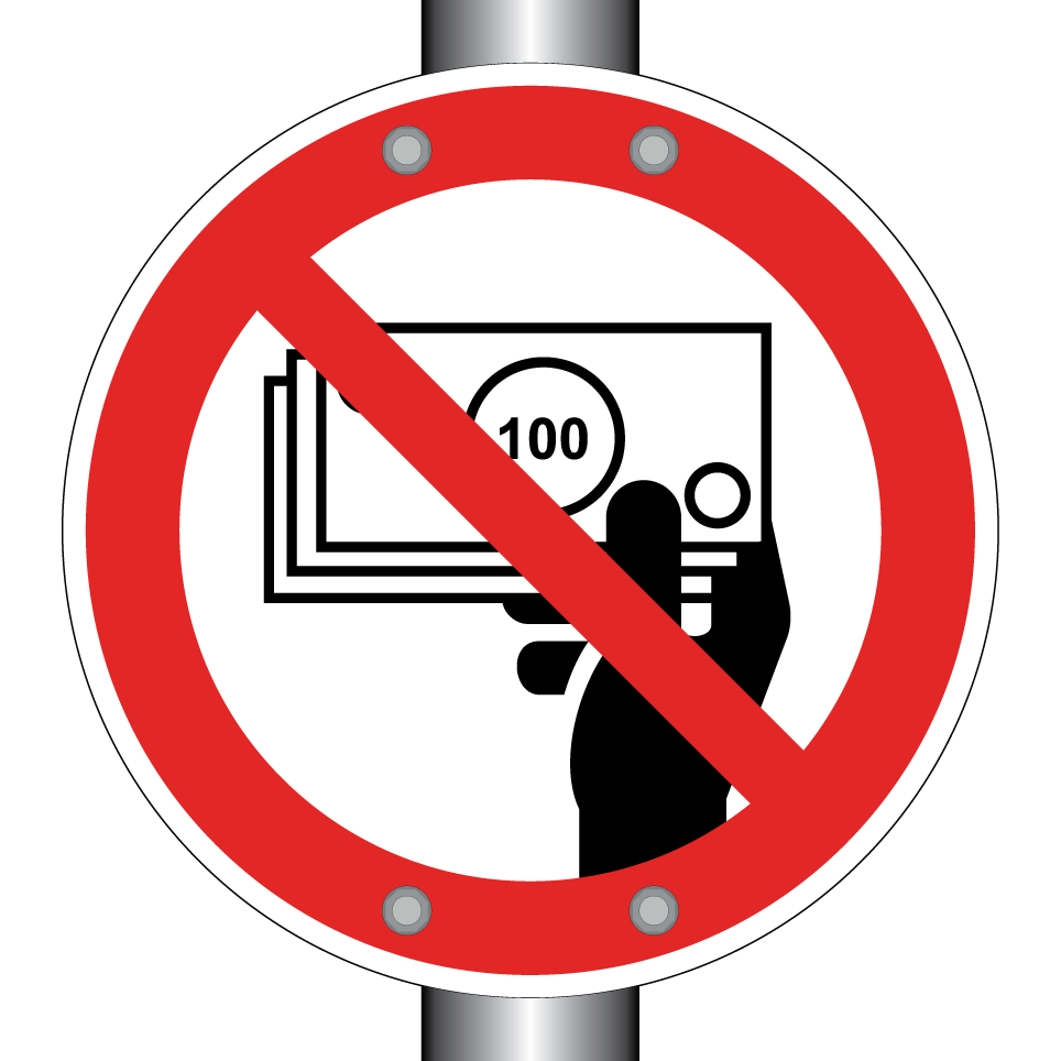 No cash payment