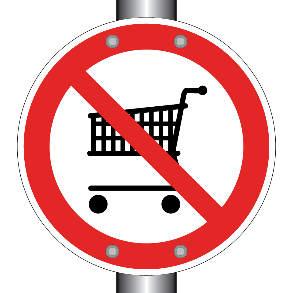 No shopping carts