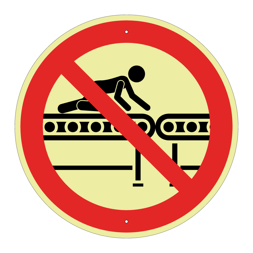 No crawling on conveyor