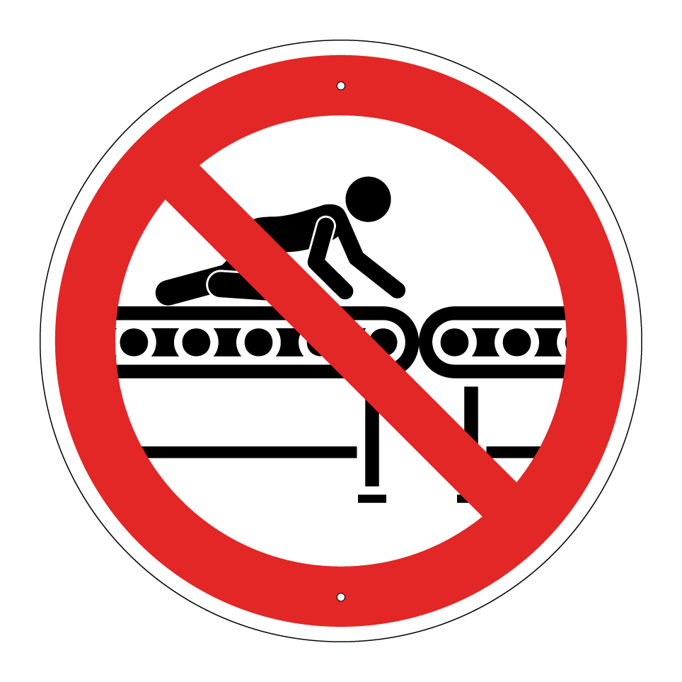 No crawling on conveyor