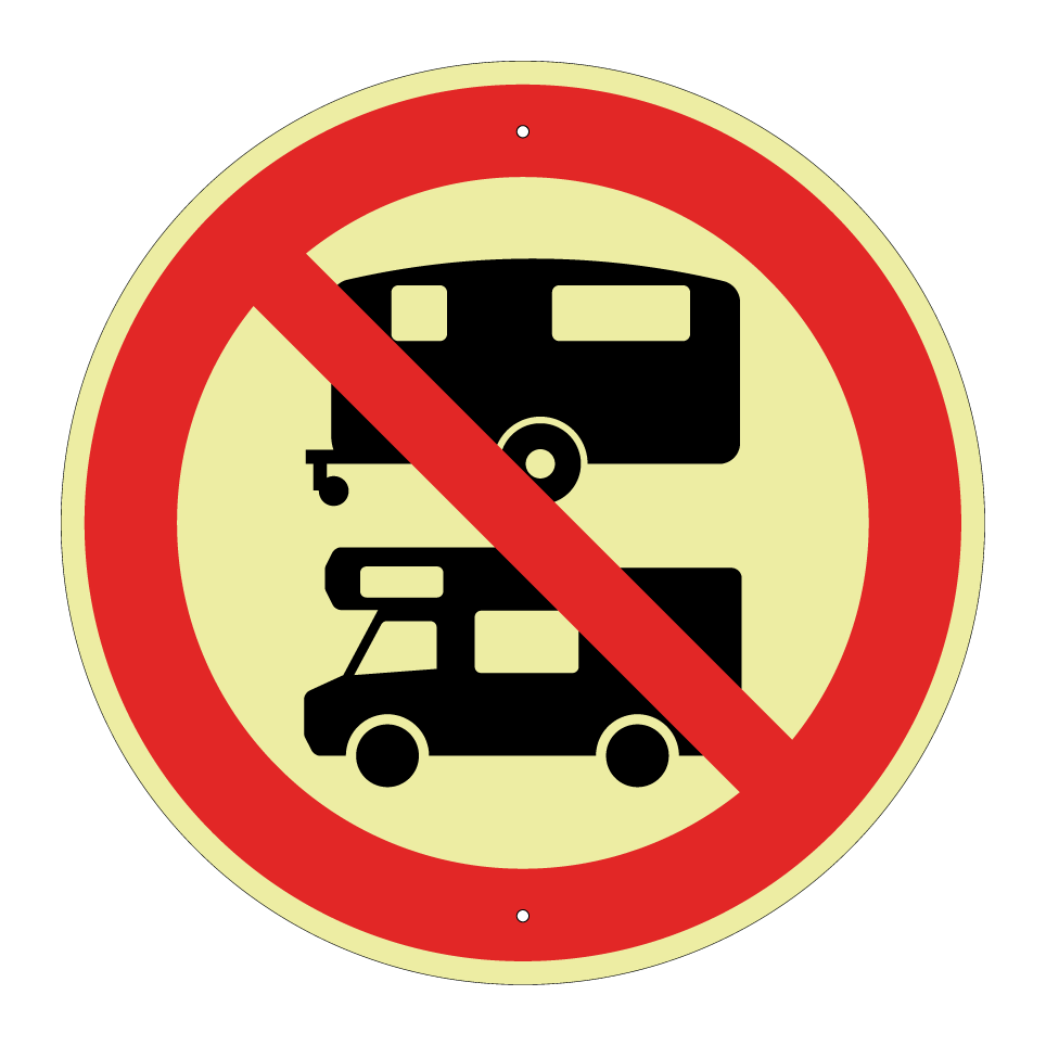 No caravans or motorhomes