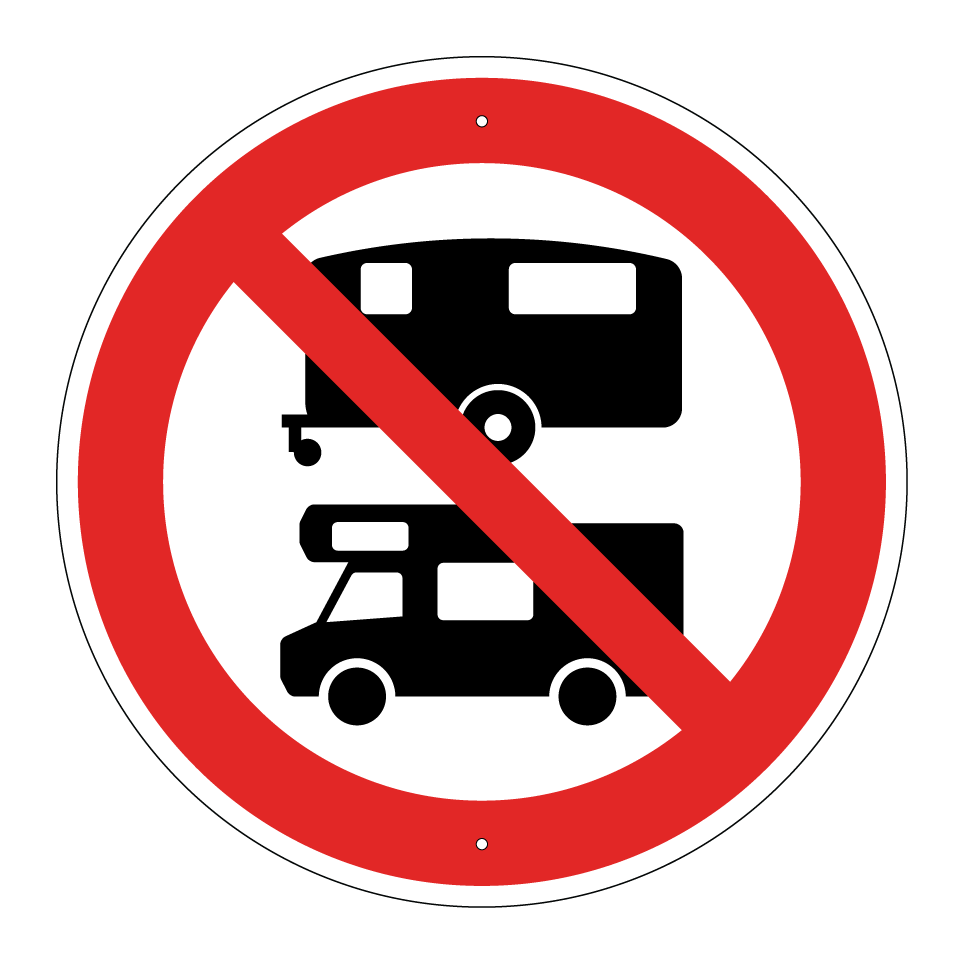 No caravans or motorhomes