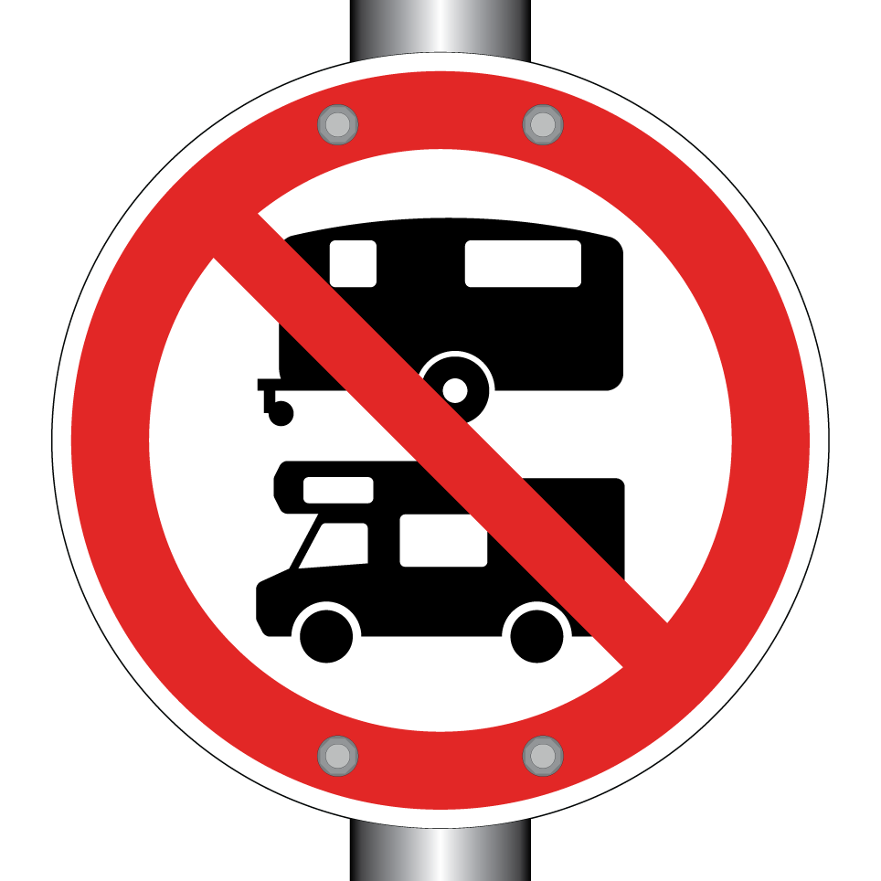 No caravans or motorhomes