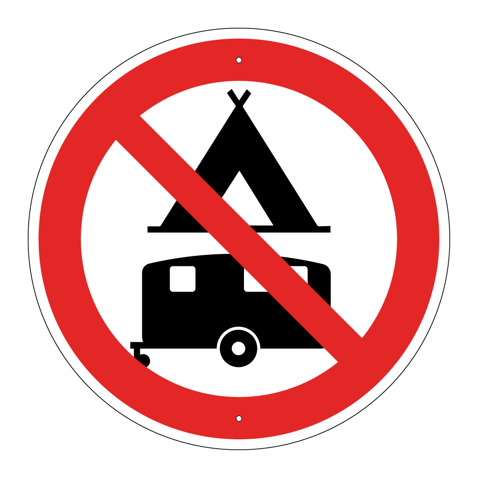 No caravans or camping