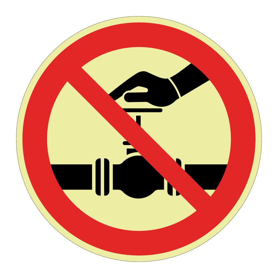 Do not operate valve