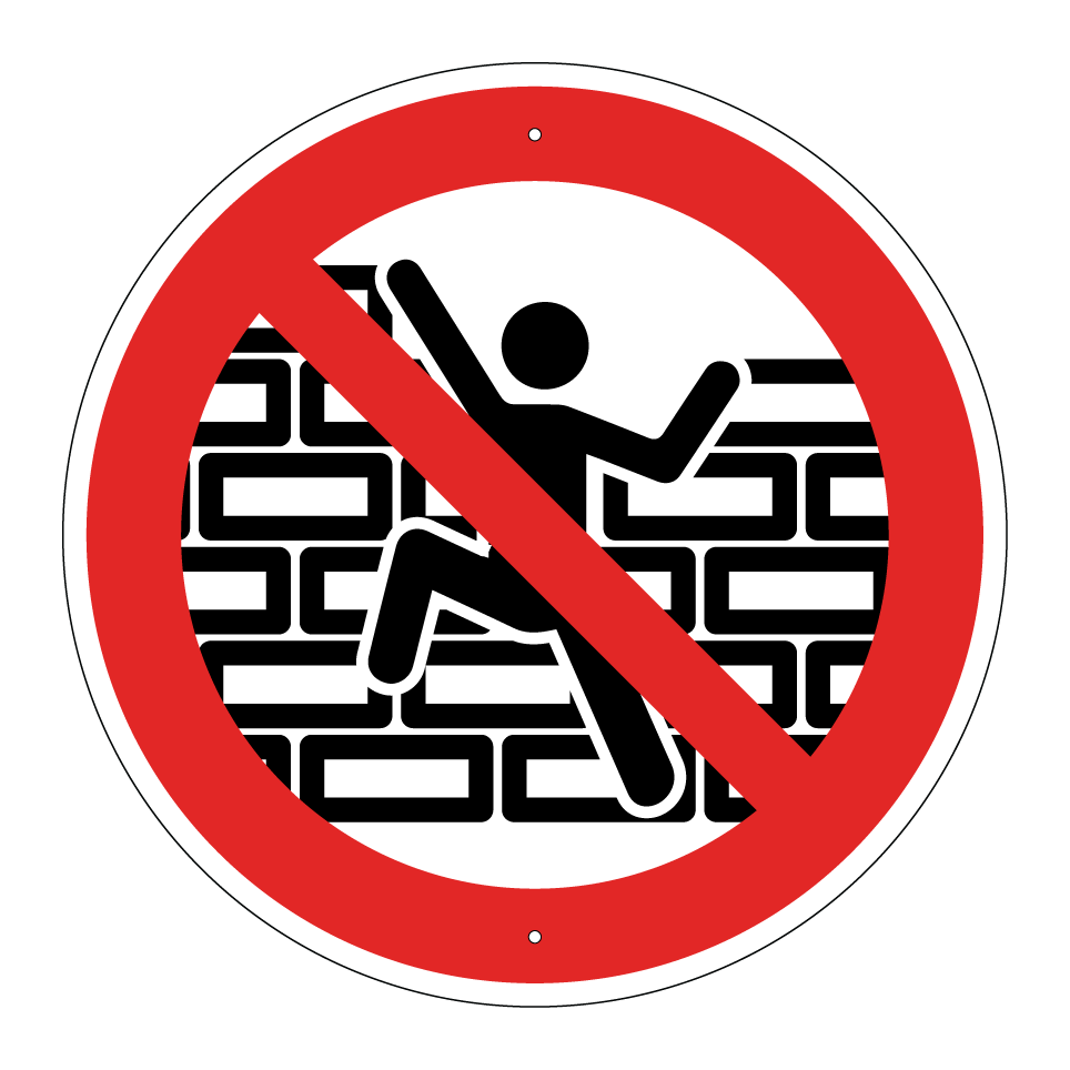 No climbing