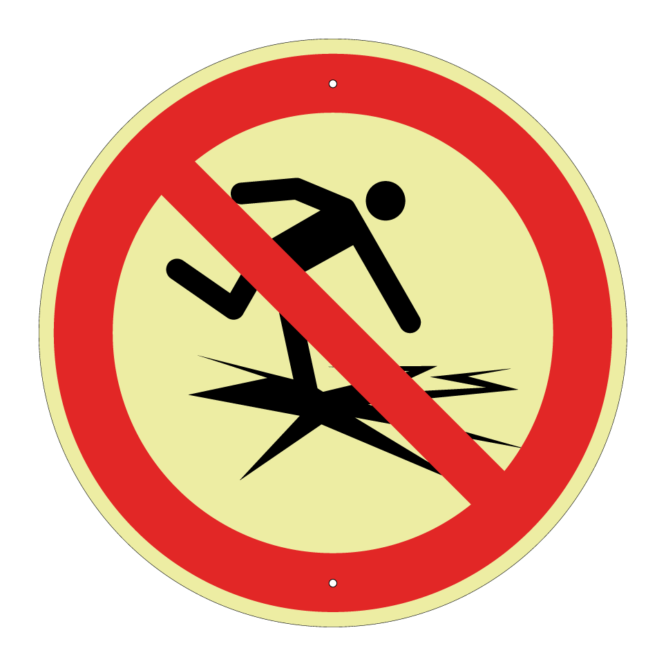 No walking on fragile surface