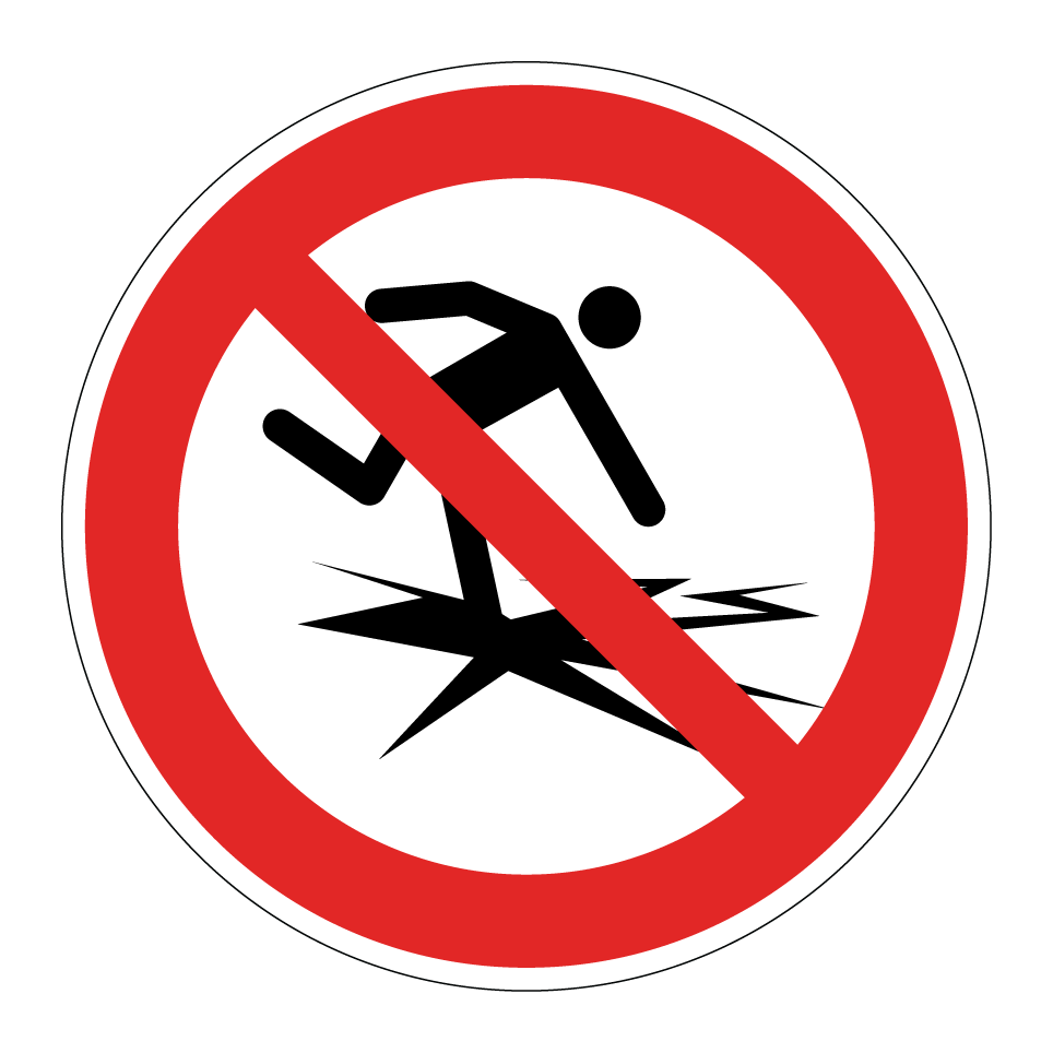 No walking on fragile surface