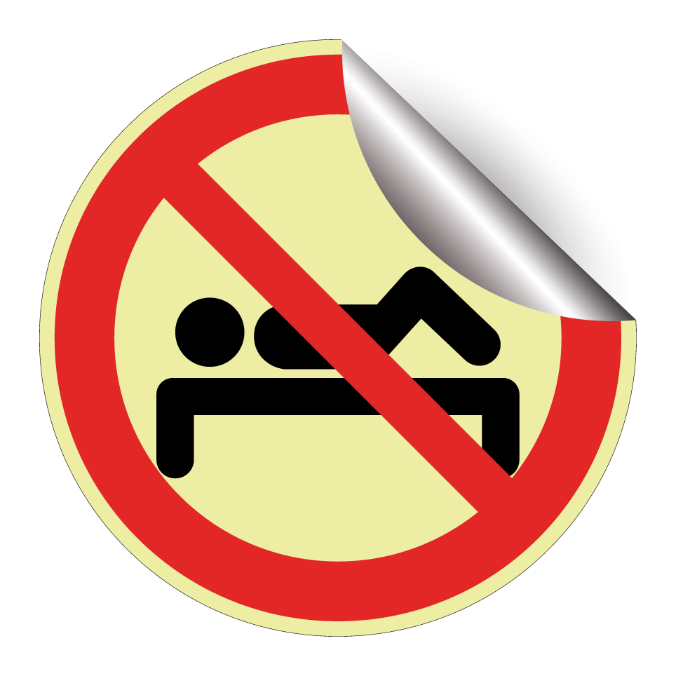 No lying down