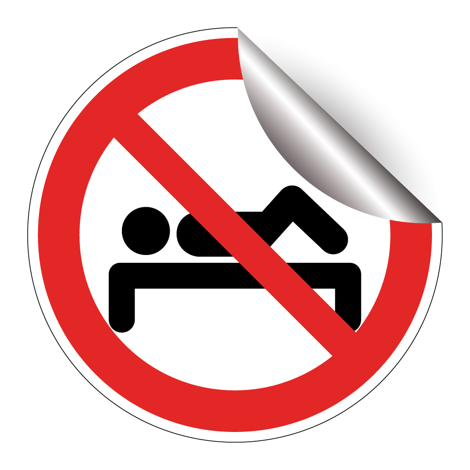 No lying down