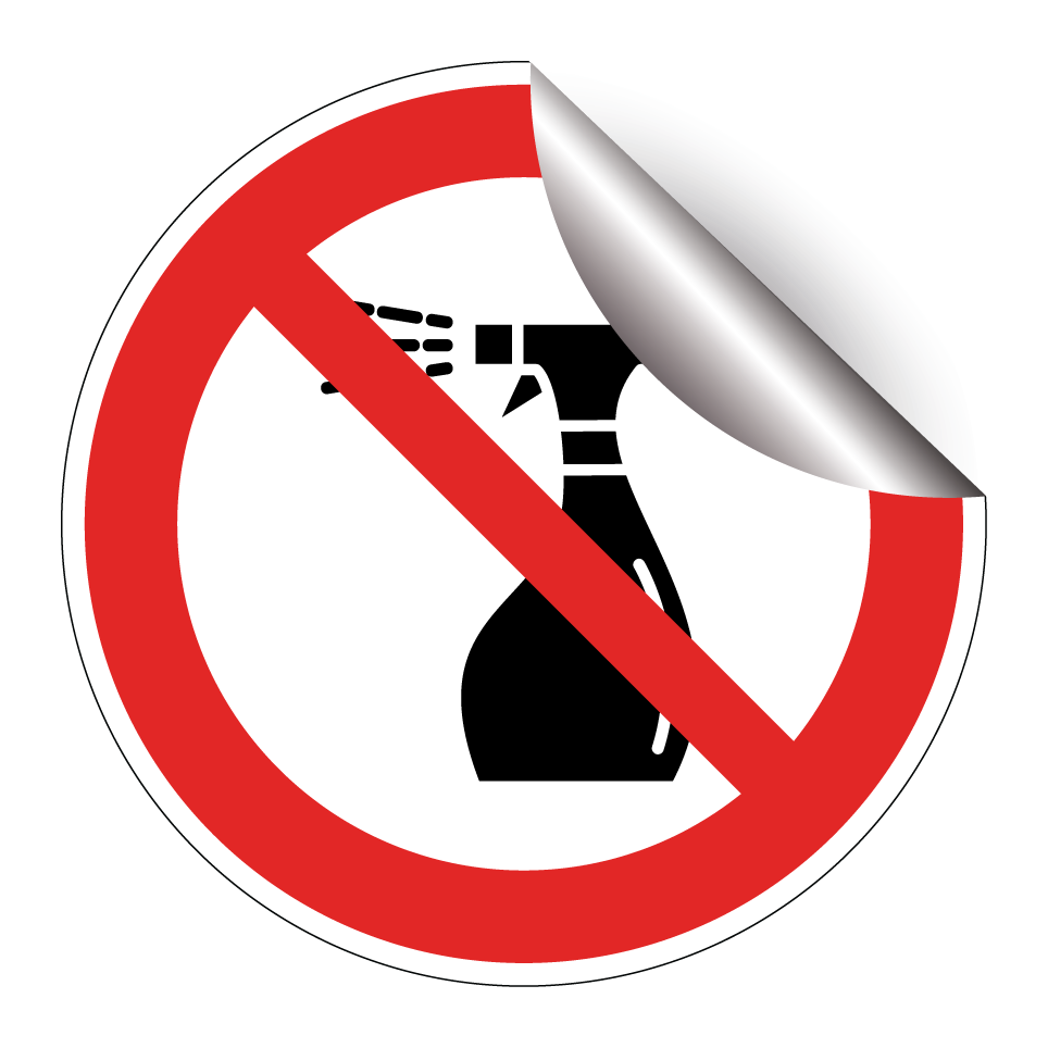 No spraying