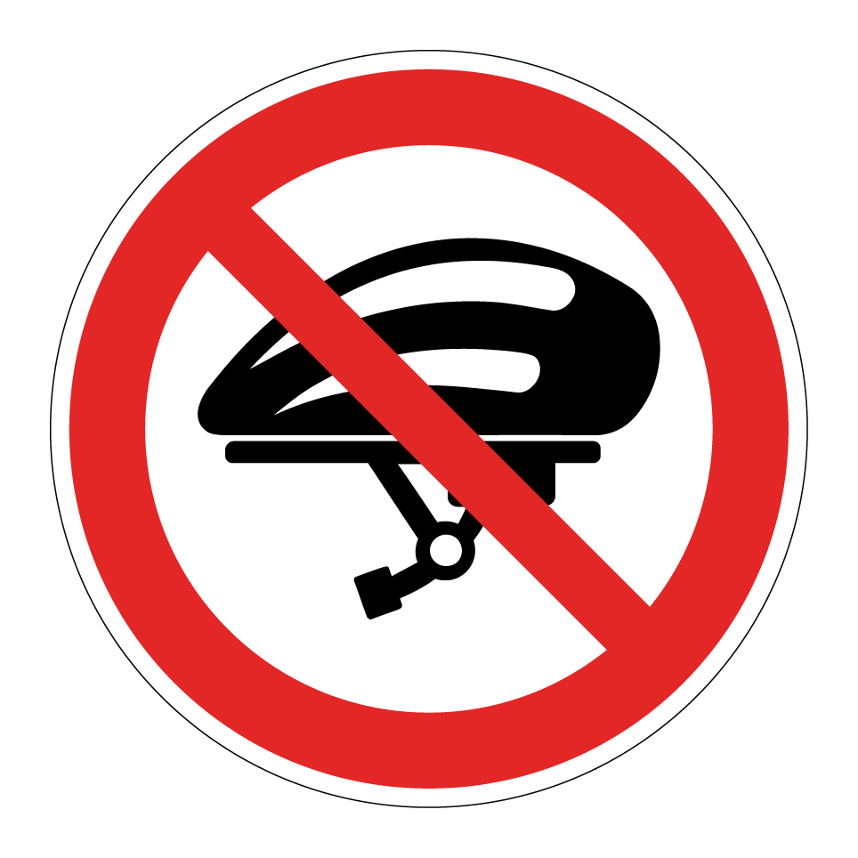 No bicycle helmet