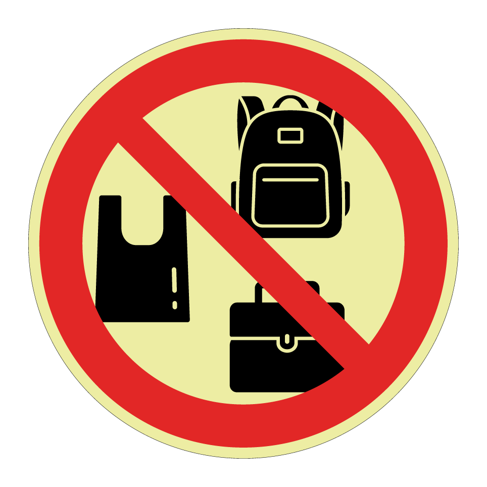 No bags allowed