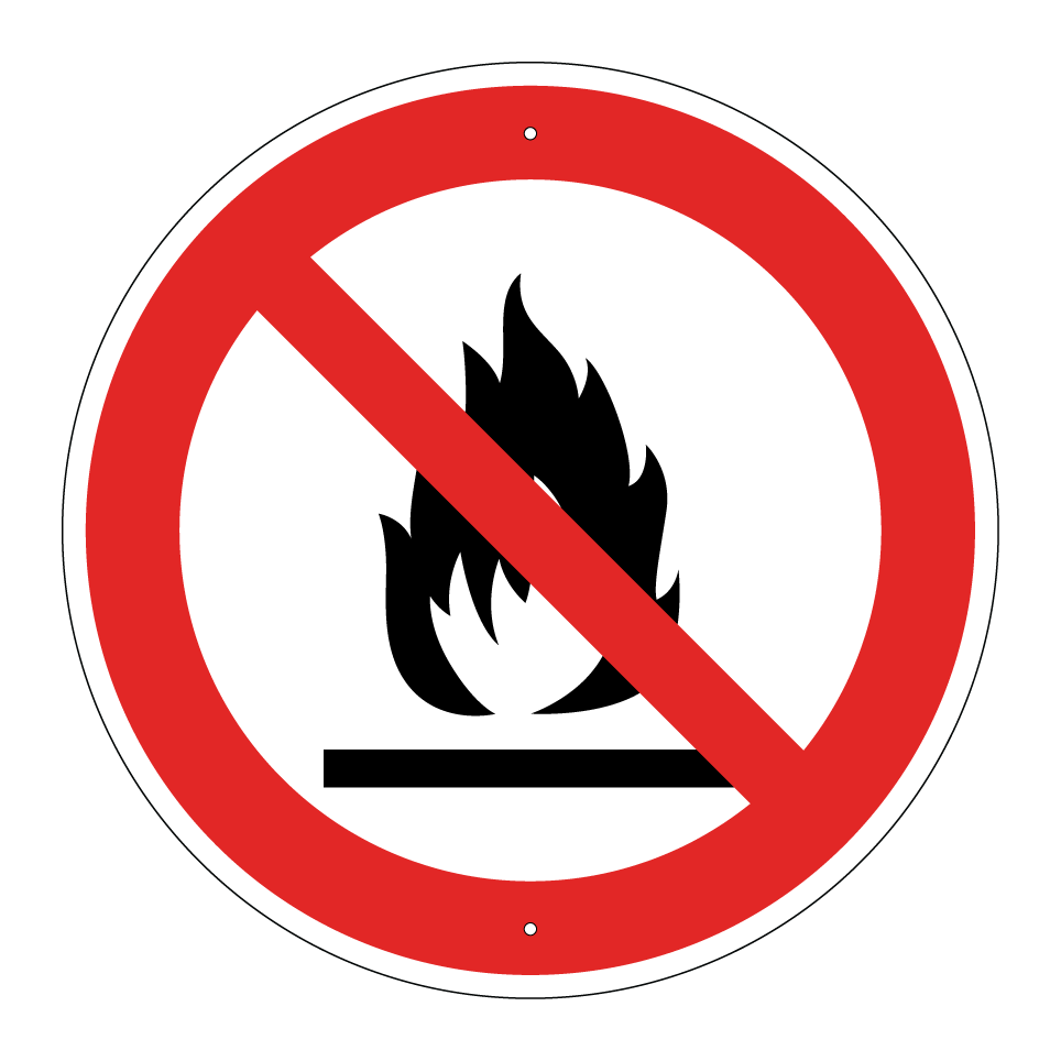 No open flames