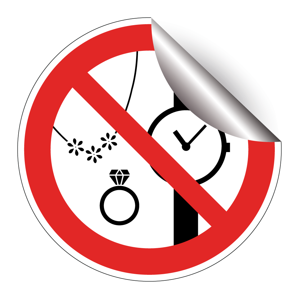 No jewellery or watches