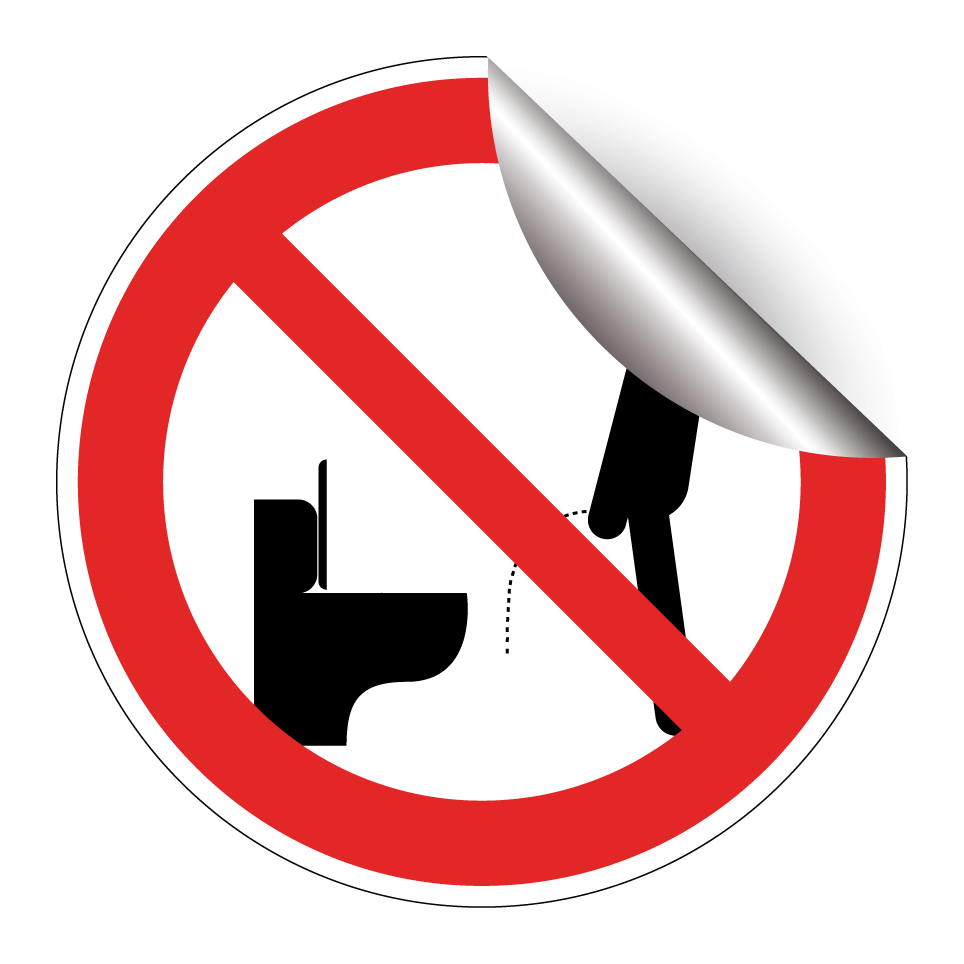 No urinating outside toilet