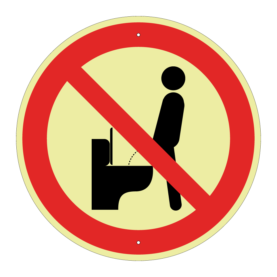 No urinating while standing