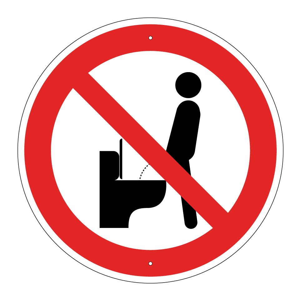 No urinating while standing
