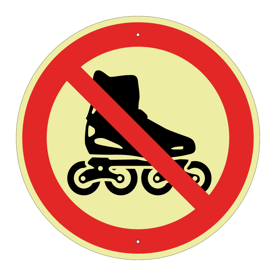 No rollerblading
