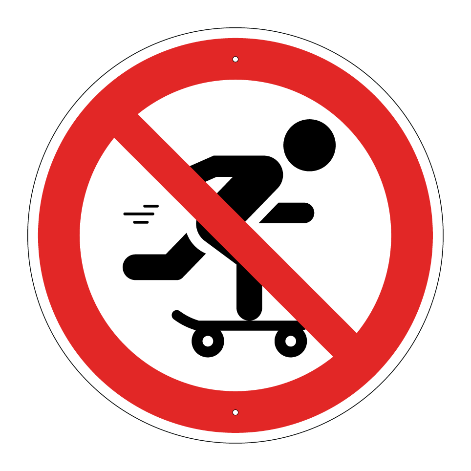 No skateboarding