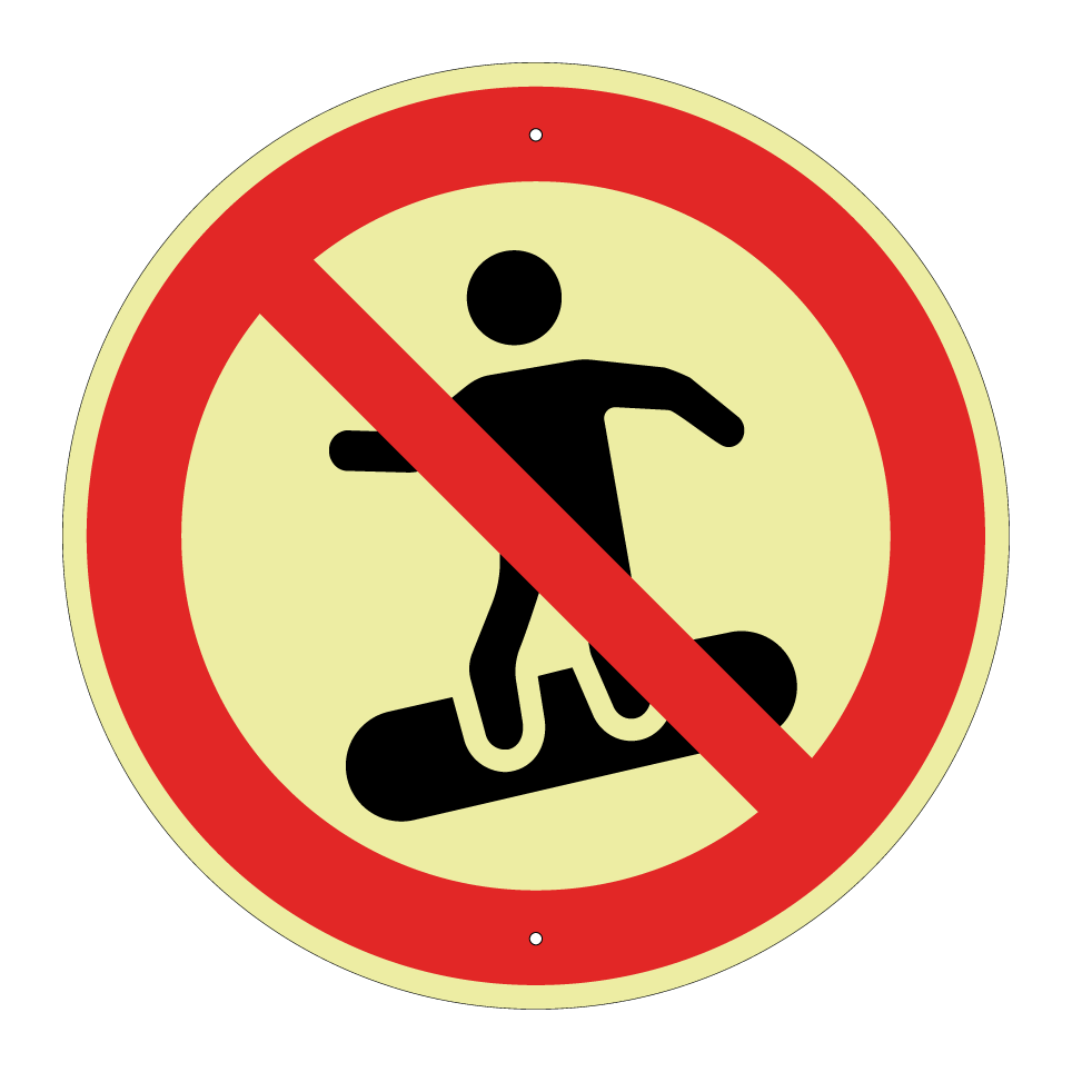 No snowboarding