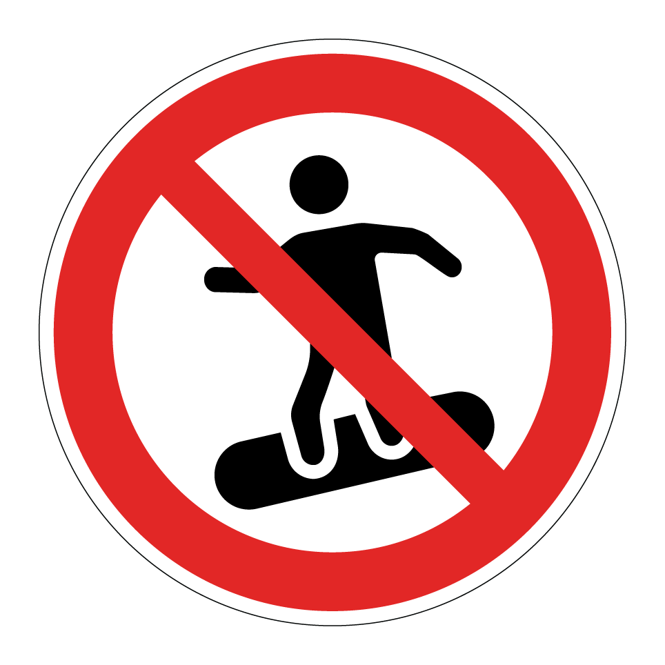 No snowboarding