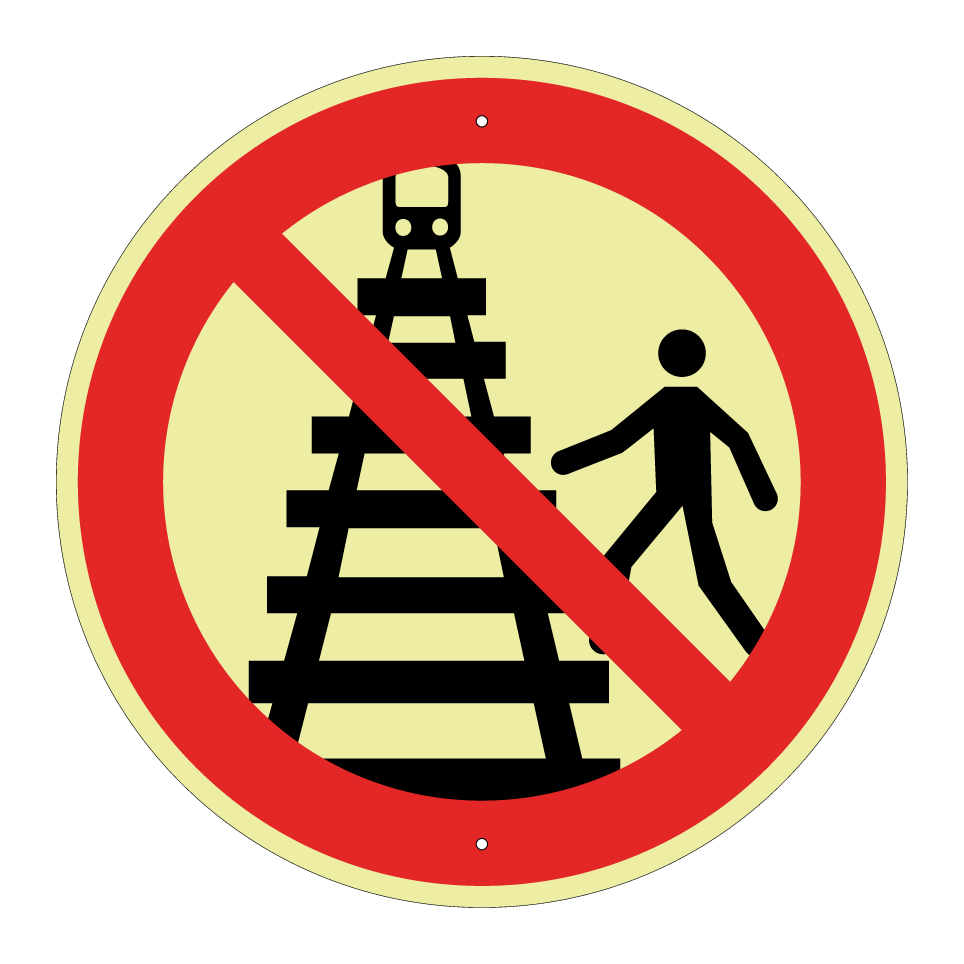 No crossing railway tracks