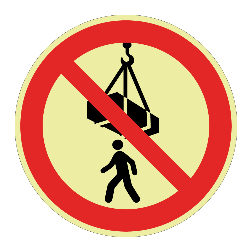 Do not walk under suspended load