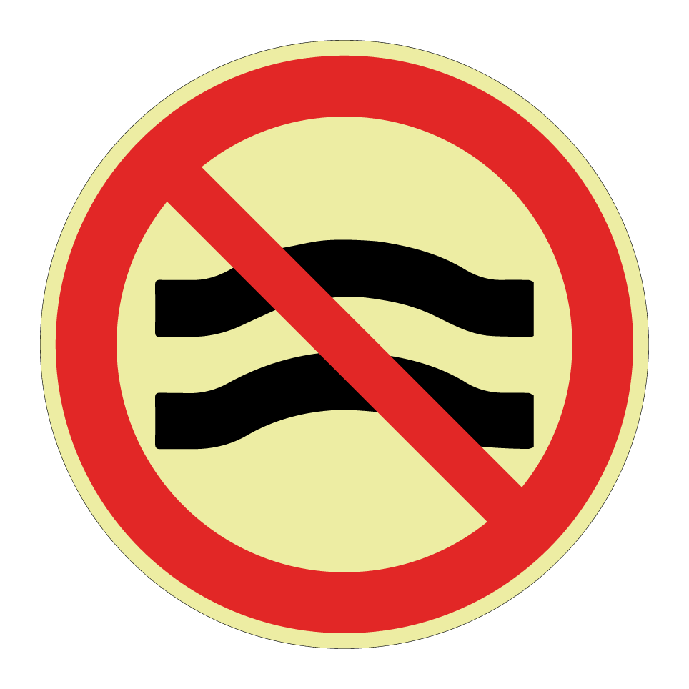 No swimming
