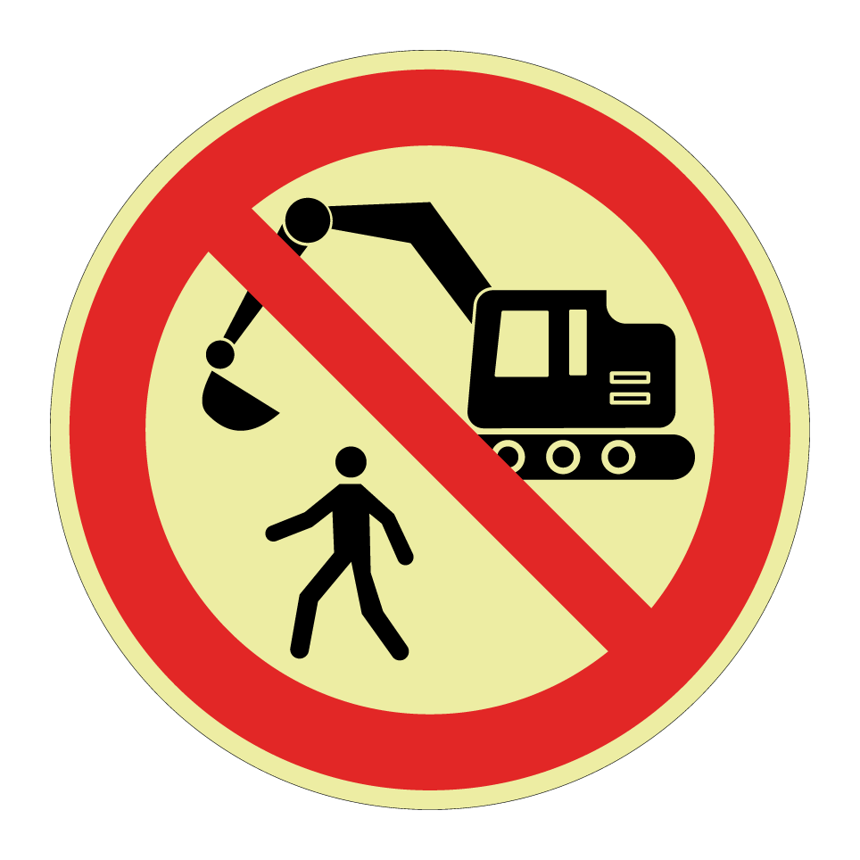 No entry for pedestrians in construction area