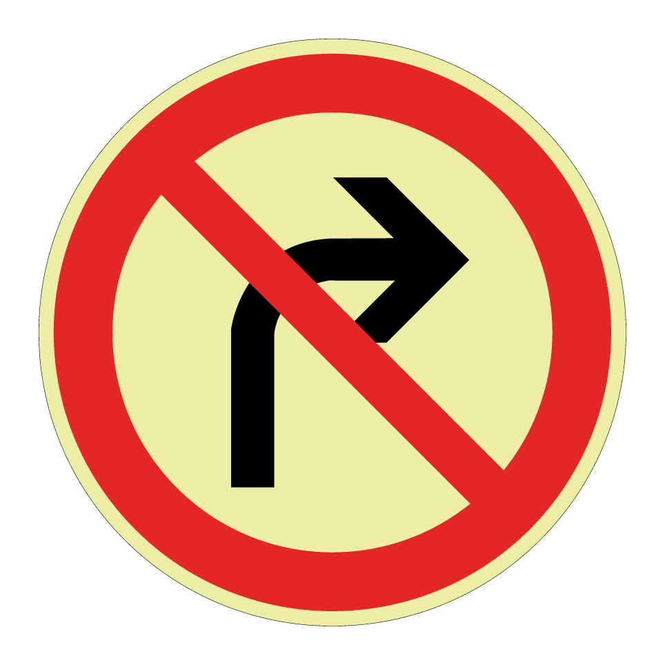 No right turn