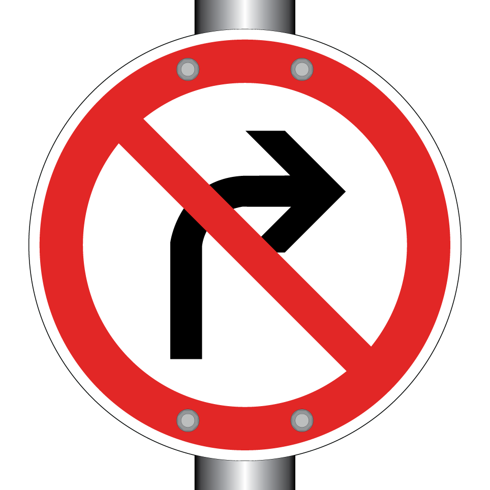 No right turn