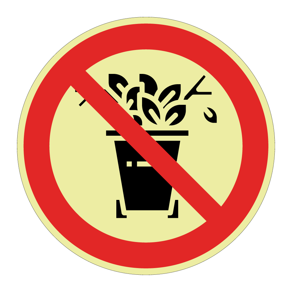 No dumping in flowerpots