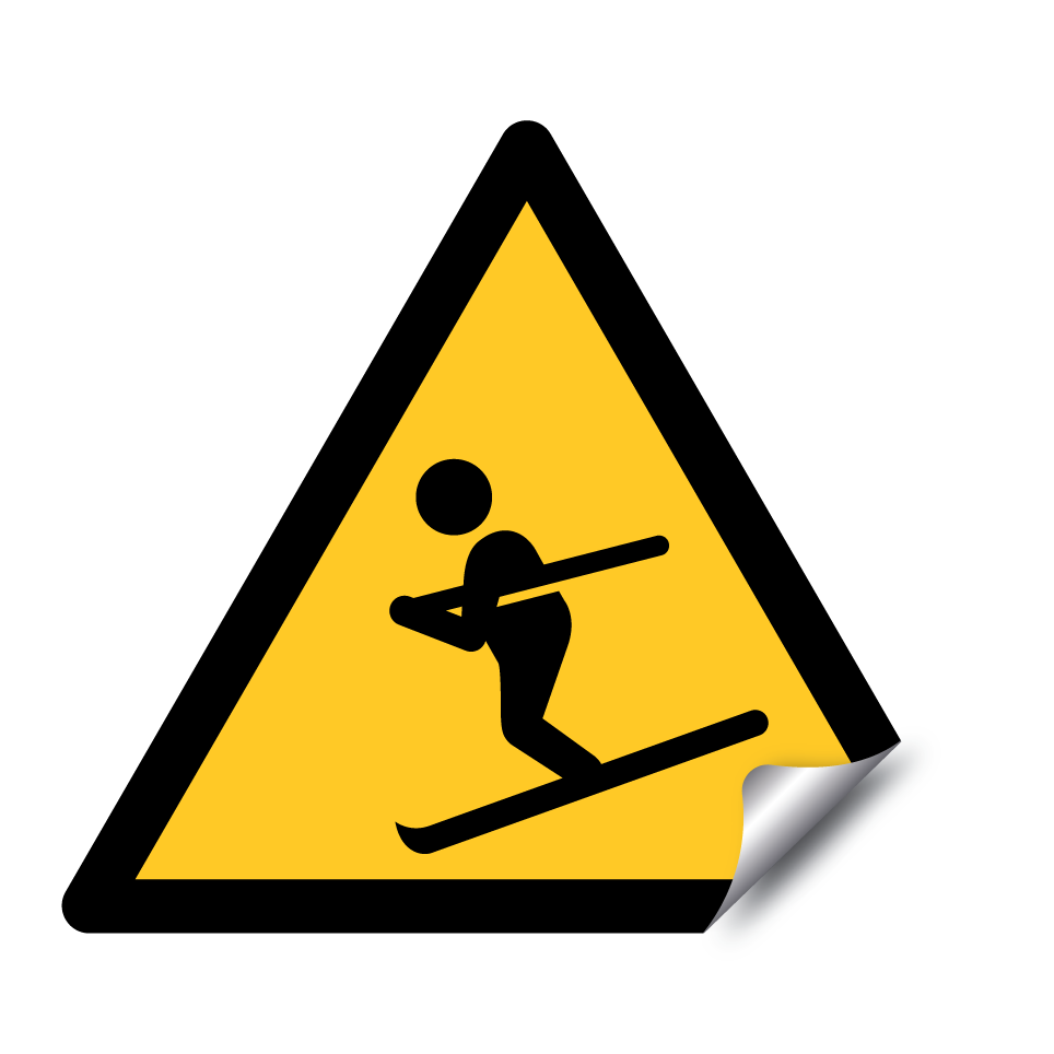Warning skiing area