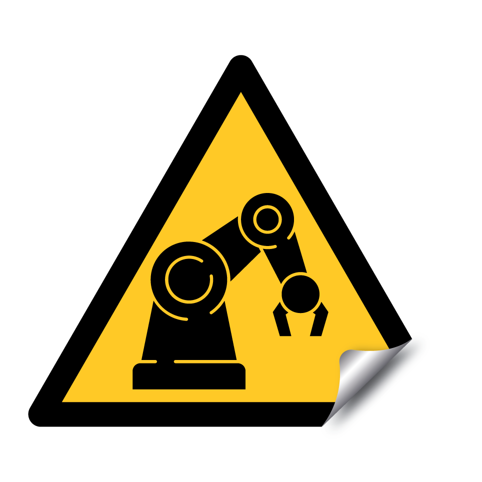 Warning automated machinery hazard
