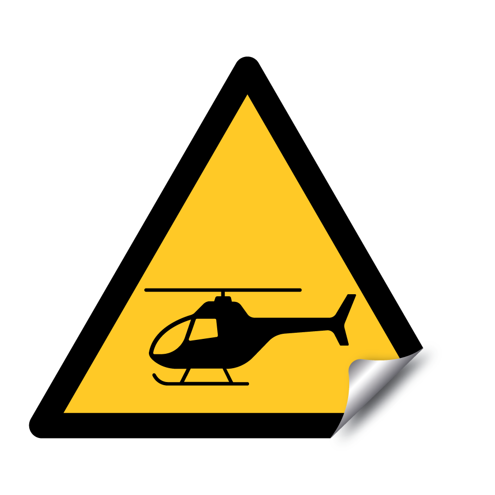 Warning helicopter hazard