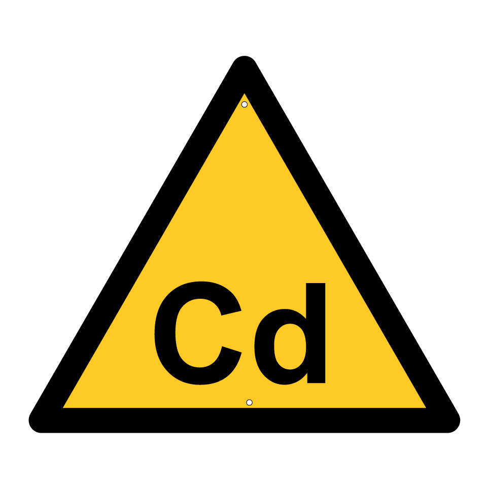 Warning cadmium hazard