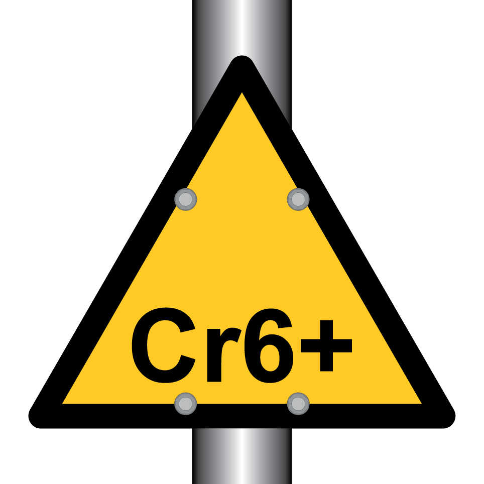 Warning hexavalent chromium hazard
