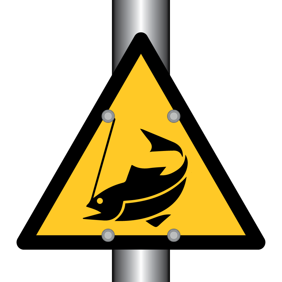 Warning fishing area