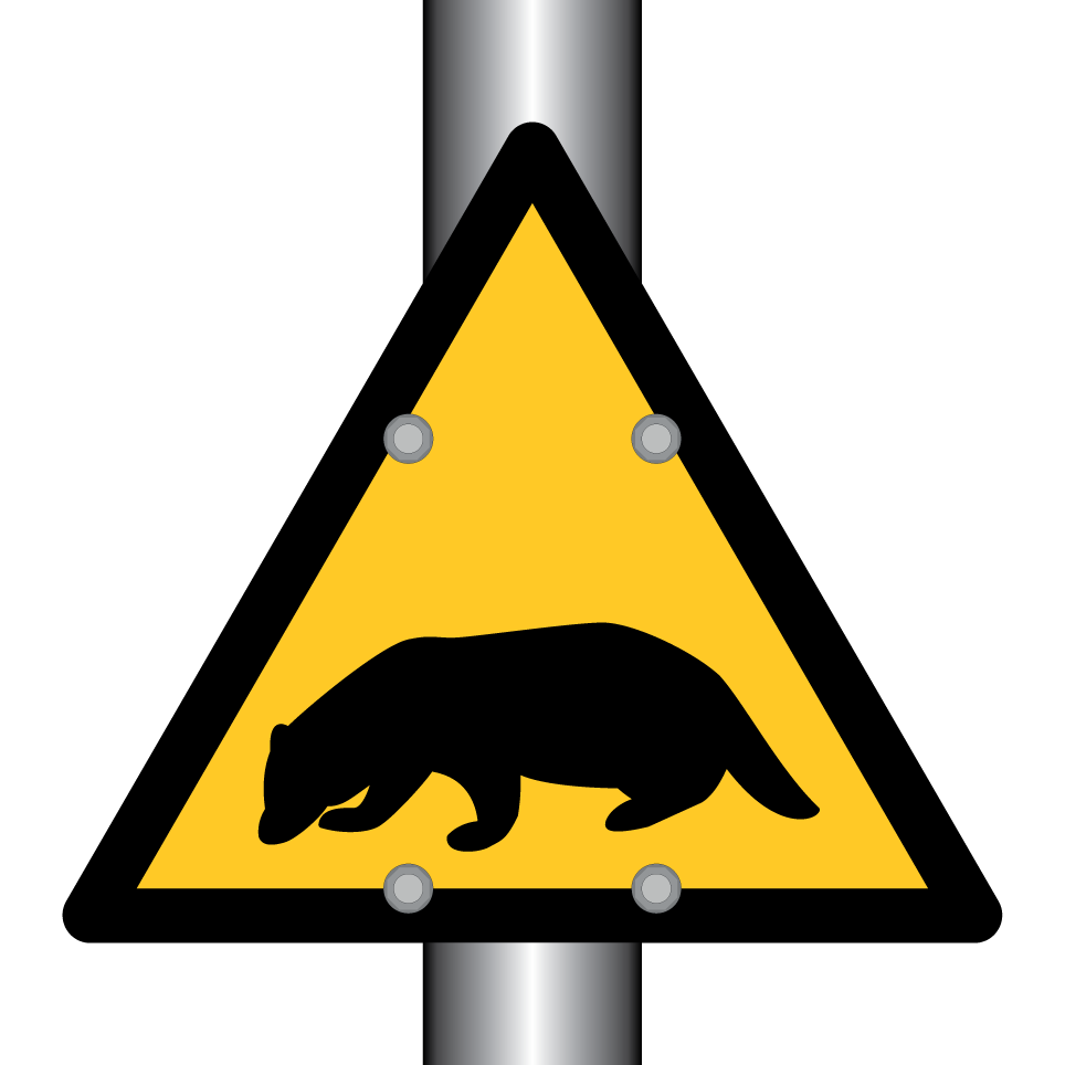 Warning badger