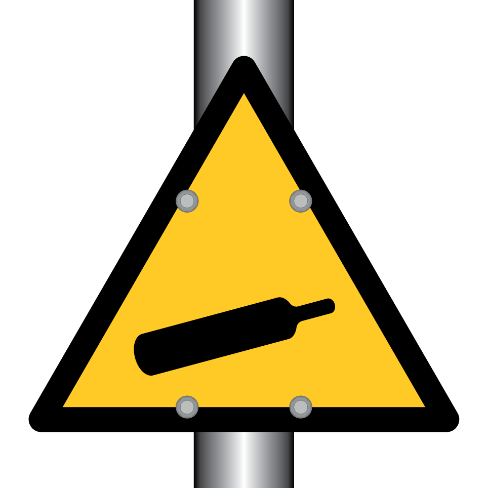 Warning glass bottle