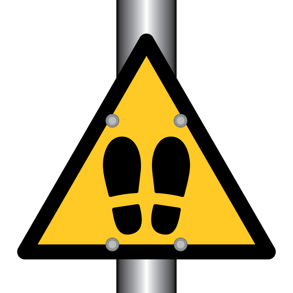 Warning footpath