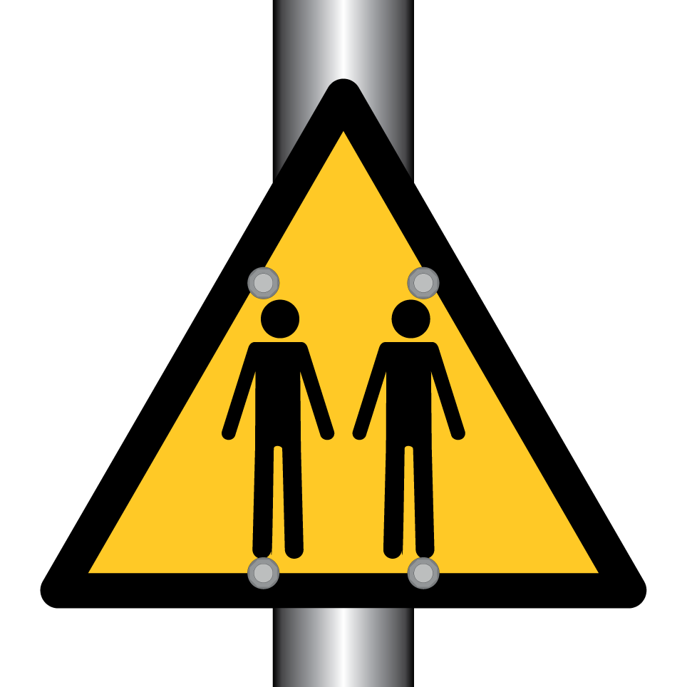 Warning two persons