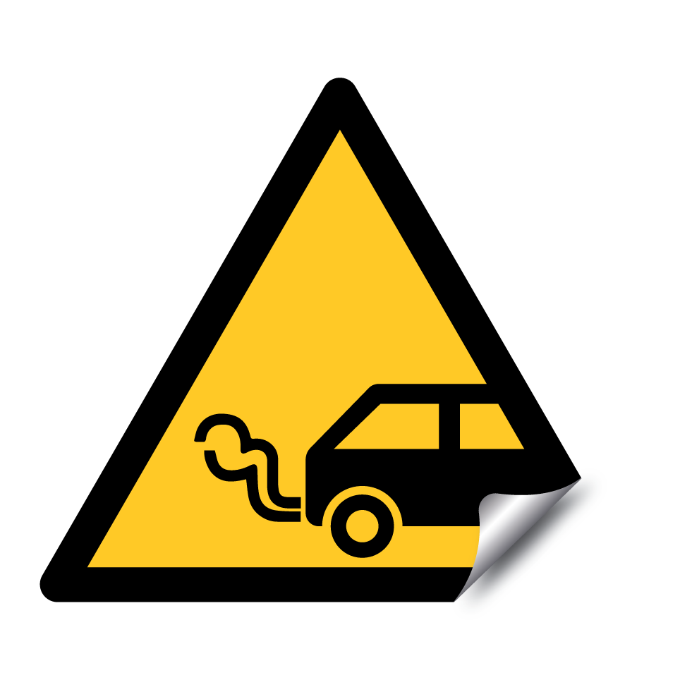 Warning car exhaust